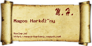 Magos Harkány névjegykártya